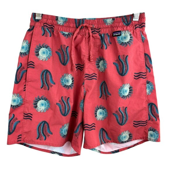 PATAGONIA Hydropeak Volley Shorts Sumac Red Hobson Spaced 86435 - Picture 1 of 4
